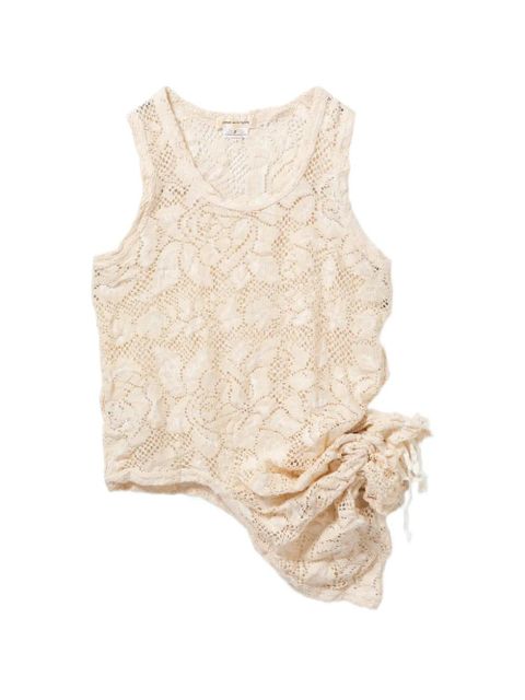 Comme Des Garçons floral-embroidered vest - Neutrals - zdjęcie produktu nr 1