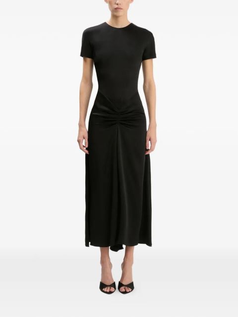 Victoria Beckham Blaire gathered midi dress - Black - zdjęcie produktu nr 2