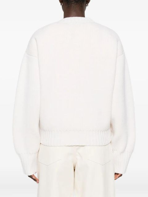 Róhe sculptural crew-neck sweater - White