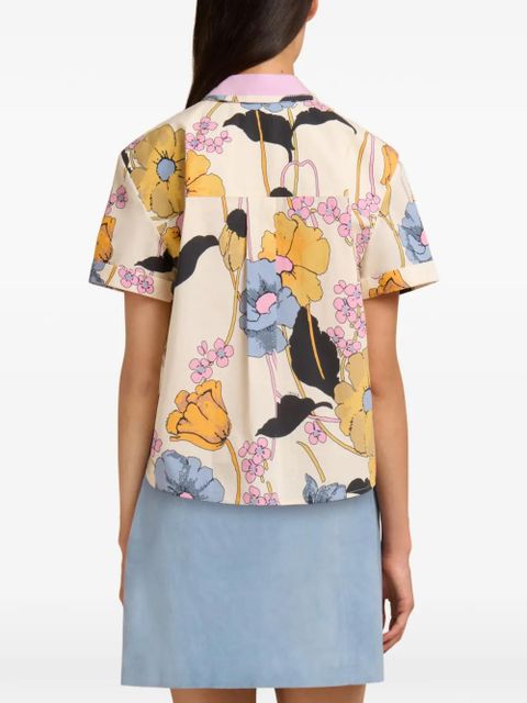 Marni floral-print pocket shirt - Neutrals
