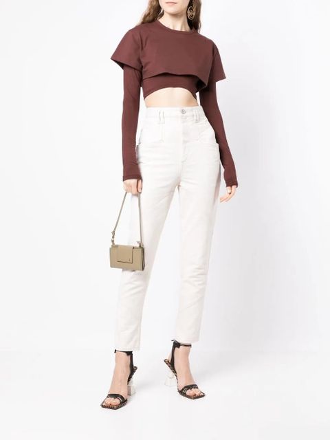 Jacquemus Le Double T-shirt layered top - Brown - zdjęcie produktu nr 2