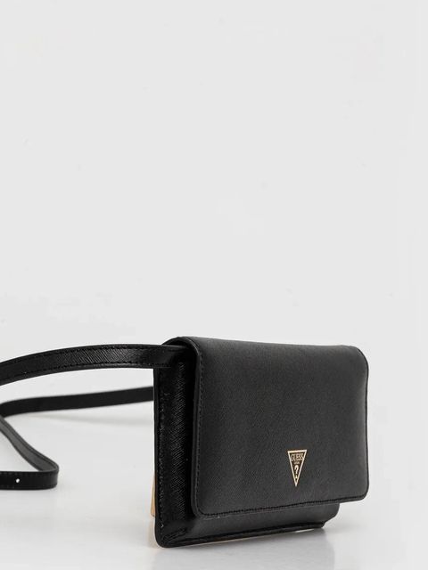 Guess kopertówka skórzana MIRIAM kolor czarny PW7513 P5226