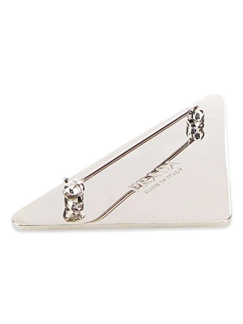 Prada floral triangle brooch - Silver