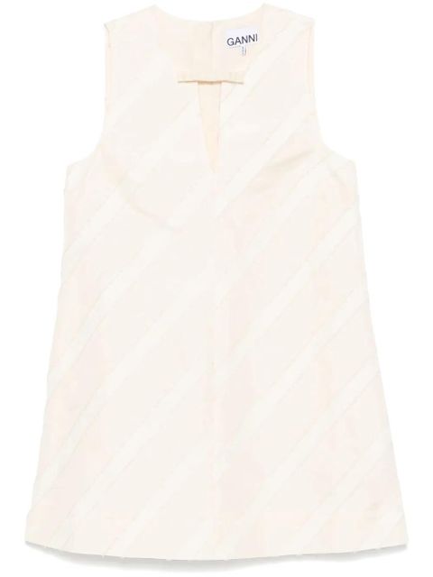 GANNI stripe mini dress - Neutrals - zdjęcie produktu nr 1