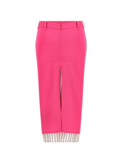 The Attico asymmetric stripe midi skirt - Pink - zdjęcie produktu nr 2