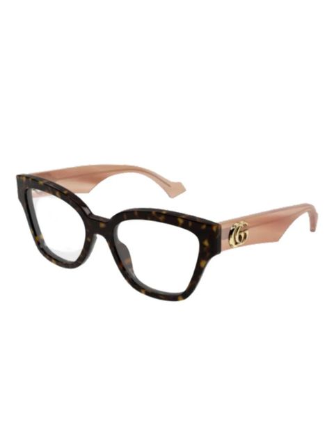 Gucci Eyewear cat-eye logo-detail glasses - Brown - zdjęcie produktu nr 2