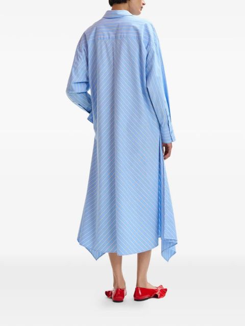 Essentiel Antwerp striped asymmetrical-hem shirt - Blue