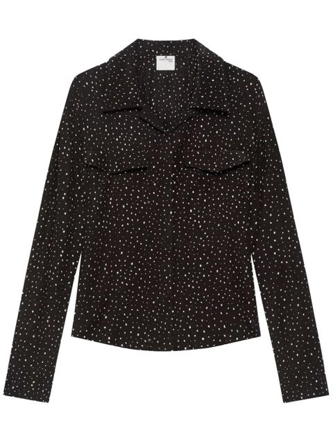 Courrèges splattered-paint print shirt - Black - zdjęcie produktu nr 1
