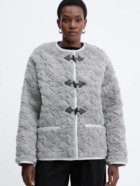 Forte Forte kurtka kolor szary przejściowa oversize 14301.mycoat