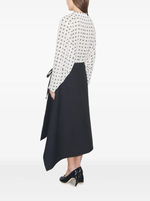 Tory Burch polka-dot wrap top - White