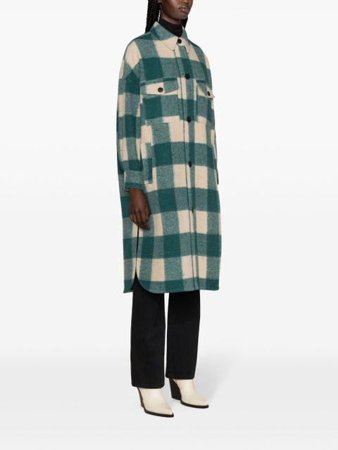 MARANT ÉTOILE Fontizi checked coat - Green