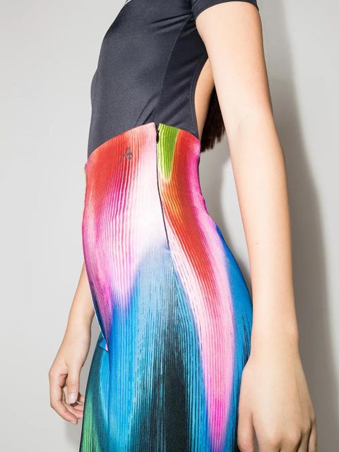 The Attico Jamie abstract-print leggings - Blue