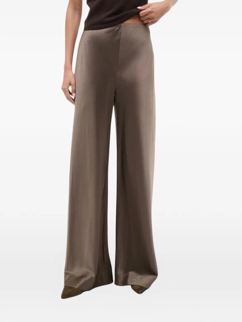 STAUD Stroll silk trousers - Brown