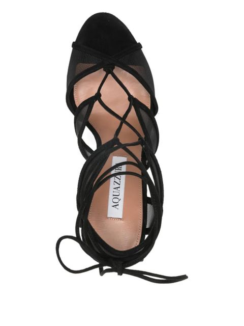 Aquazzura Fatal lace-up heeled sandals - Black