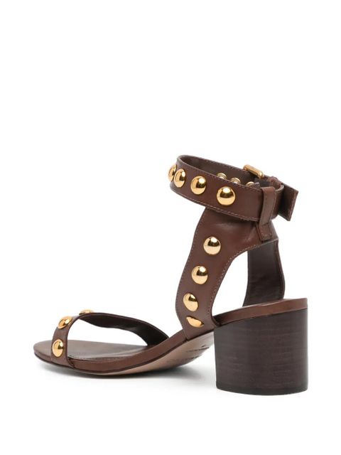 FARM Rio 55mm stud-embellished sandals - Brown