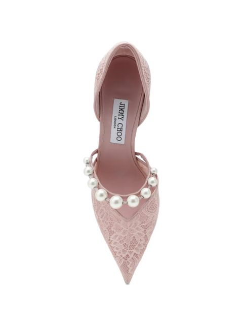 Jimmy Choo Aurelie lace-pearl pumps - Pink