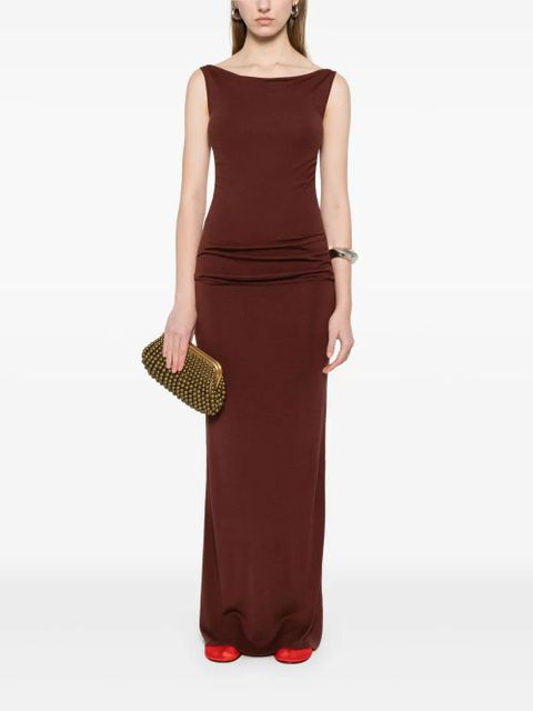 Aya Muse knitted maxi dress - Brown