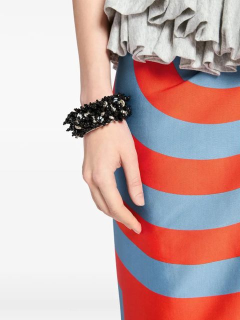 DRIES VAN NOTEN beaded cuff bracelet - Silver - zdjęcie produktu nr 2