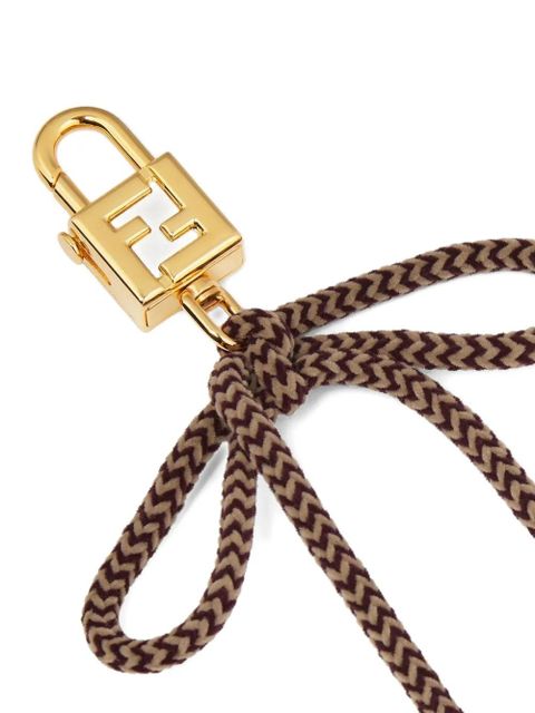 FENDI padlock-detail keyring - Brown - zdjęcie produktu nr 2