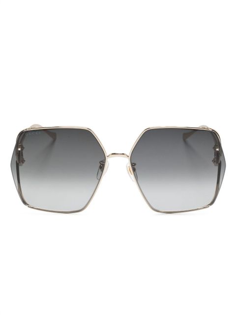Gucci Eyewear oversize square-frame sunglasses - Gold - zdjęcie produktu nr 1