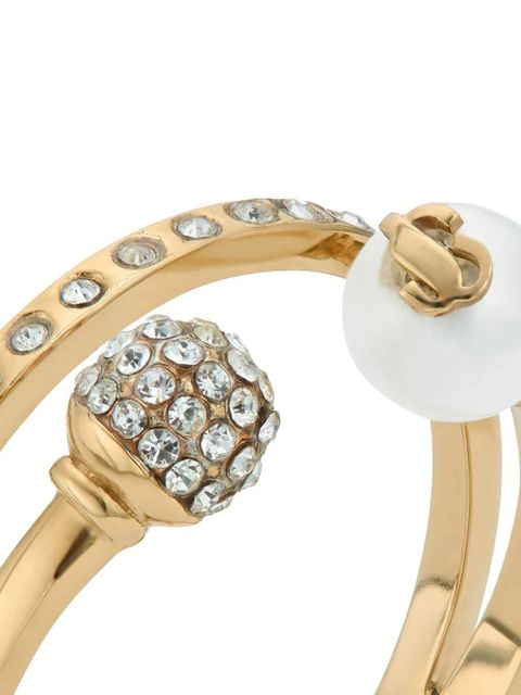 Jimmy Choo logo-engraved double ring - Gold - zdjęcie produktu nr 2