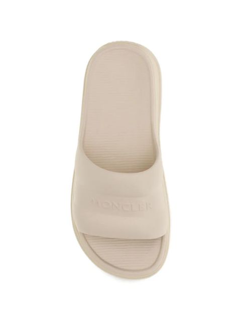 Moncler embossed-logo slides - Neutrals