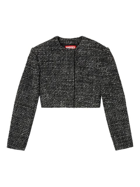 Diesel G-Crop-G tweed cropped jacket - Black - zdjęcie produktu nr 1
