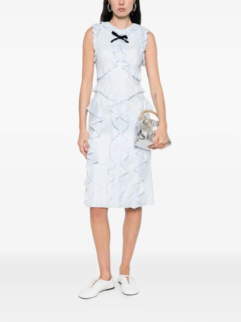 SHUSHU/TONG ruffle trim dress - Blue - zdjęcie produktu nr 2