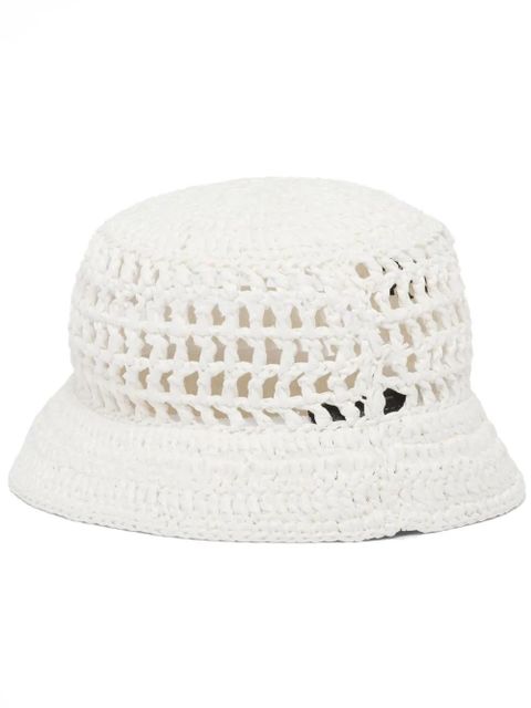 Prada raffia bucket hat - White - zdjęcie produktu nr 2