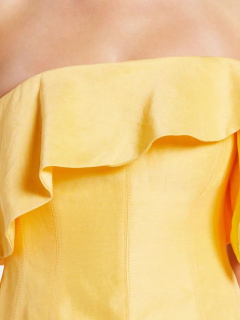 Aje off-shoulder strapless gown - Yellow