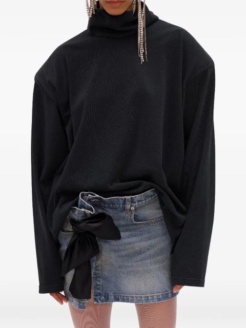 AREA roll-neck drop-shoulder top - Black - zdjęcie produktu nr 2