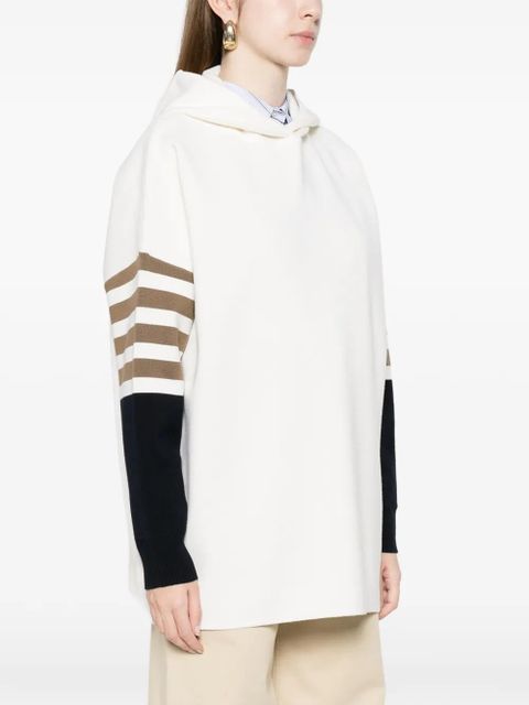 Max Mara striped-detail sweater - White