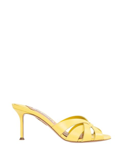Aquazzura Copacabana knotted leather sandals - Yellow - zdjęcie produktu nr 1