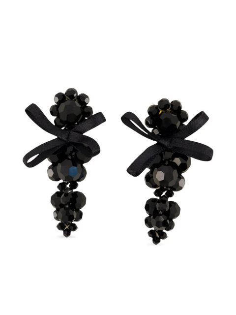Simone Rocha Petite bow earrings - Black - zdjęcie produktu nr 1