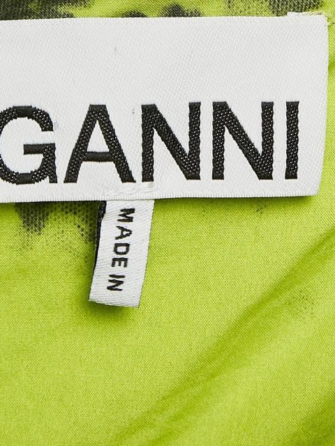 GANNI pre-owned ruched long-sleeve dress - Green - zdjęcie produktu nr 2