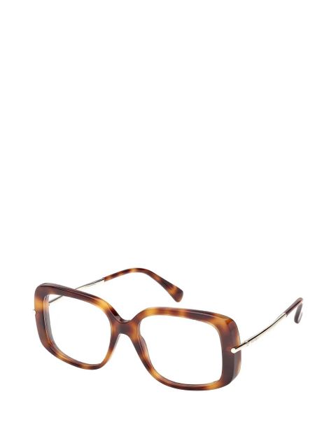 Max Mara Eyewear geometric-frame glasses - Brown - zdjęcie produktu nr 2