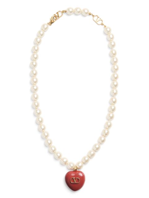 Valentino Garavani Coeur Royal necklace - White - zdjęcie produktu nr 2