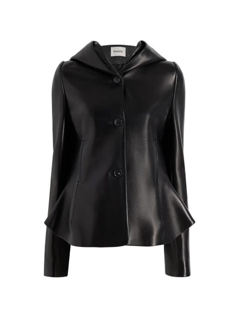 KHAITE June hooded buttoned jacket - Black - zdjęcie produktu nr 2