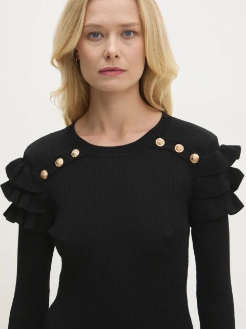 Answear.LAB sukienka kolor czarny mini dopasowana