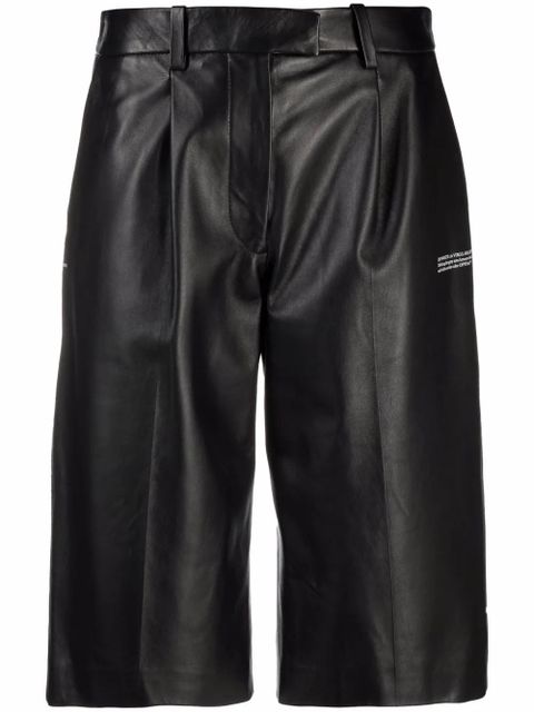 Off-White leather tailored shorts - Black - zdjęcie produktu nr 1