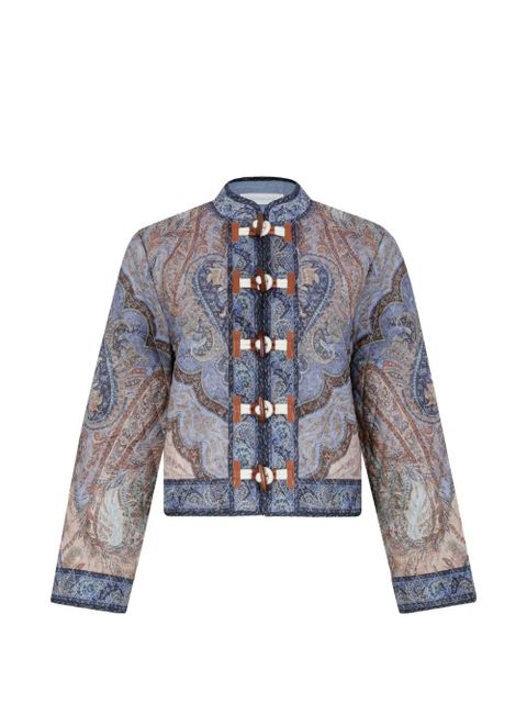 ZIMMERMANN Wanderlust paisley-print quilted jacket - Blue - zdjęcie produktu nr 1