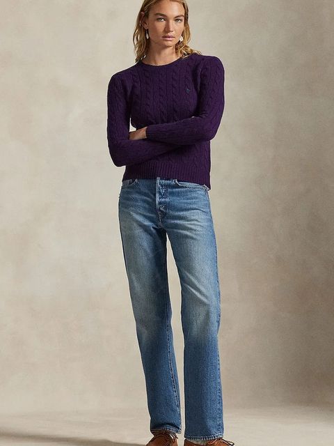 Polo Ralph Lauren sweter damski kolor fioletowy lekki 211971865