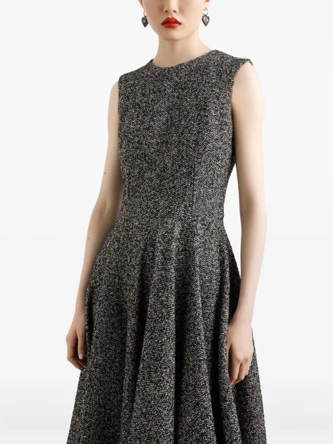 Dolce & Gabbana pleat-detail midi dress - Black