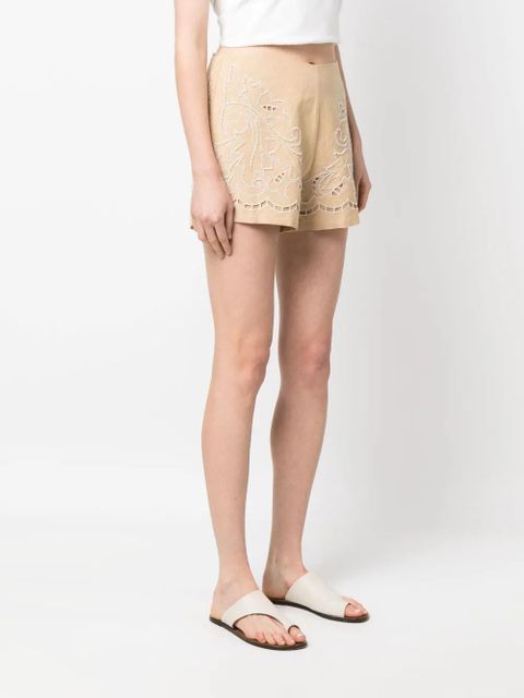 TWINSET broderie-anglaise mini shorts - Neutrals