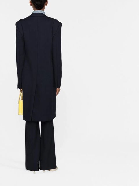 Jil Sander single-button wool coat - Blue