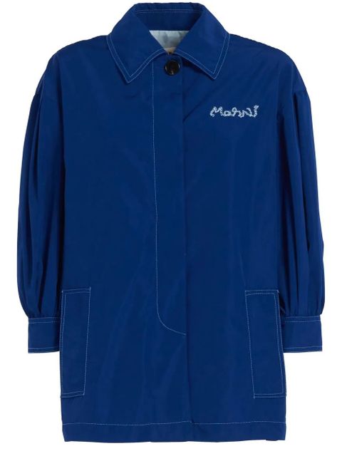 Marni logo-embroidered jacket - Blue - zdjęcie produktu nr 1