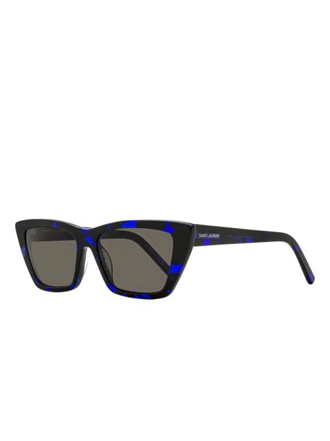 Saint Laurent Eyewear cat-eye rectangular sunglasses - Blue - zdjęcie produktu nr 2