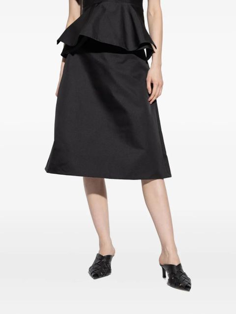 Alexander McQueen satin A-line skirt - Black - zdjęcie produktu nr 2