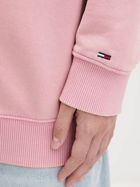 Tommy Jeans bluza bawełniana damska kolor różowy z nadrukiem DW0DW21602 - zdjęcie produktu nr 2