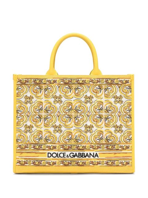 Dolce & Gabbana medium DG Daily canvas tote bag - Yellow - zdjęcie produktu nr 1